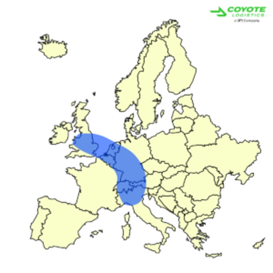 The Blue Banana, or what is a European banana?, Coyote Logistics