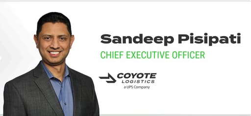 Sandeep Pisipati, Dyrektorem Generalnym (CEO) Coyote Logistics